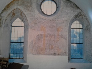 Fügen Pfarrkirche frühgot. Fresken Empore